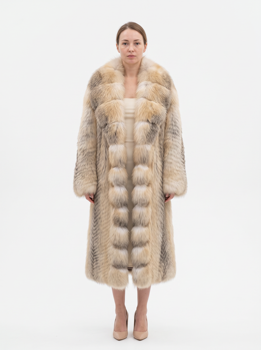 Manteau long en fourrure Renard Golden Island