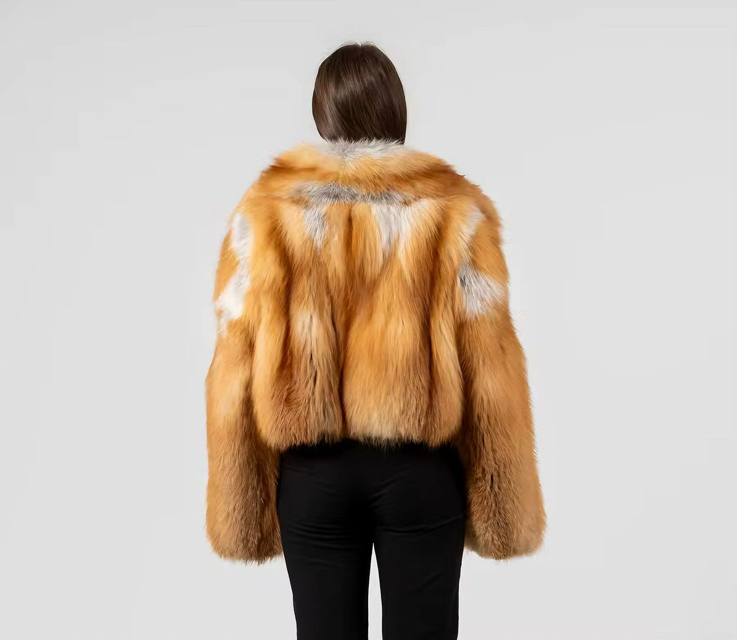Veste courte Fourrure Red Fox - Col volumineux