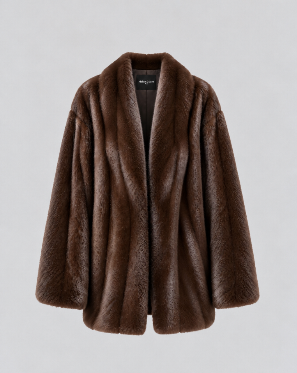 Manteau en vison mi-long – Maison Maloë, vue 1