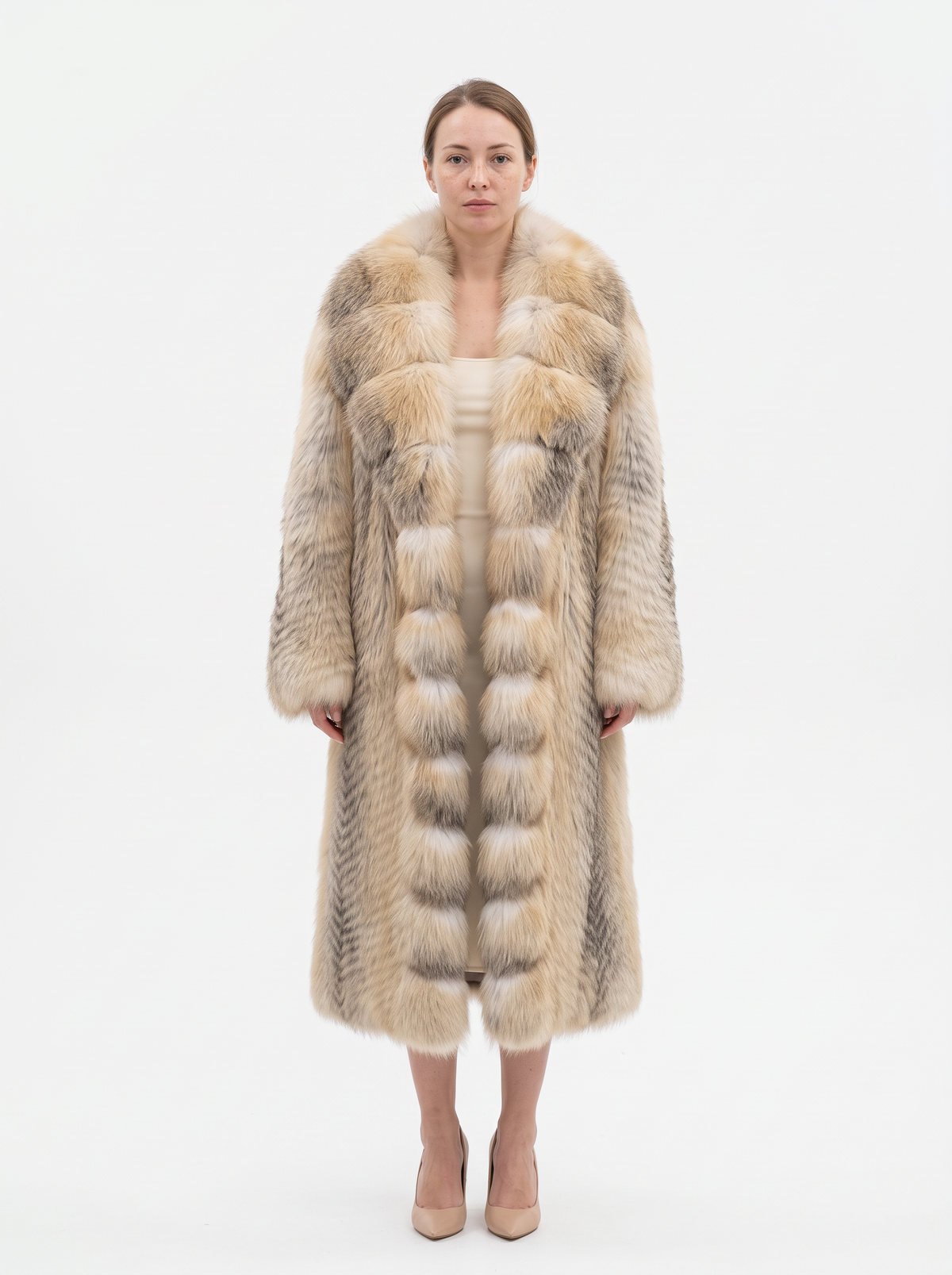 Manteau long en fourrure Renard Golden Island