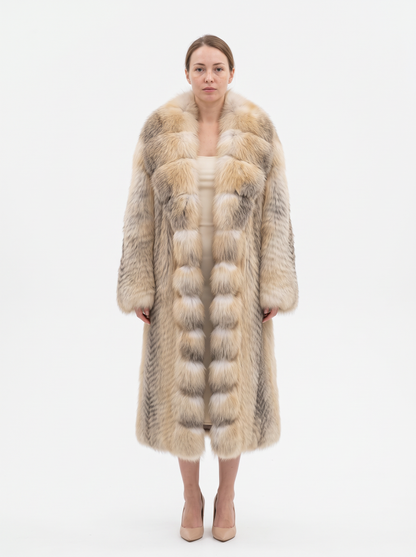 Manteau long en fourrure Renard Golden Island