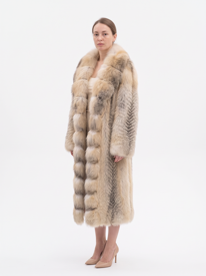 Manteau long en fourrure Renard Golden Island
