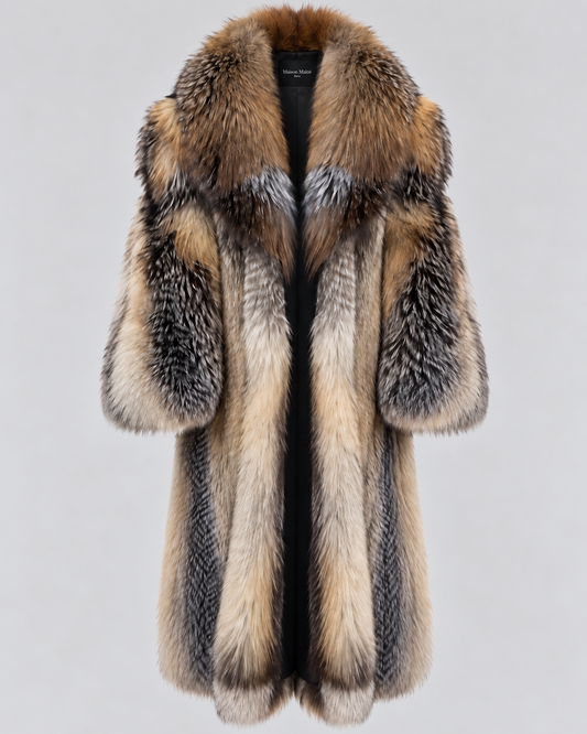 Manteau long Silver Shadow Fox